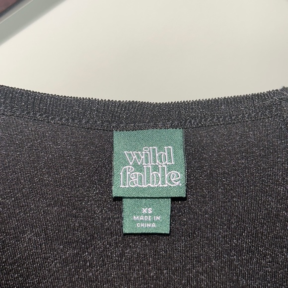 Black cutout wild fable bodysuit, stretchy material in a size xs - Picture 4 of 4